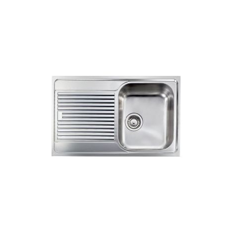 CM 011201.D1.01.2018 Filoslim Lavello da Incasso Semifilo 1 Vasca con Gocciolatoio a Sinistra 79 x 50 cm Inox Satinato colore Inox (1/5)
