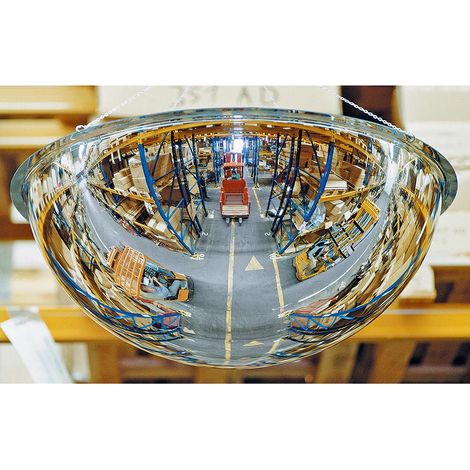 Normaluz Espejo Aumento Convexo 360º para Vigilancia - Máxima Seguridad y Visión Total – Espejo Pared o Techo Redondo con Borde Protector – Ideal para Interiores y Zonas de Paso (60cm)