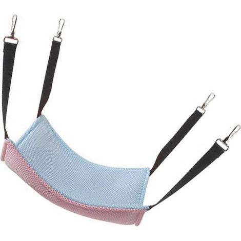 Hamac suspendu pour chat en cage, en maille respirante, multifonctionnel et réversible, avec crochets. (1/2)