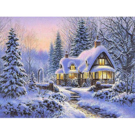 30 X 40 Cm , Paysage D'igloo Diamond Painting Broderie Diamant Peinture Canevas 5d Tableau Enfant Adulte Strass Lot Puzzle Dessin Decoration Mura (1/5)