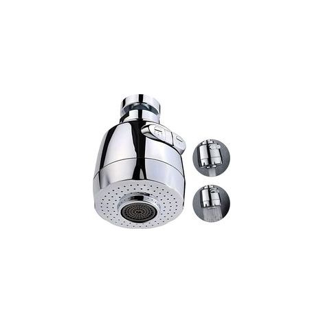 Aérateur de robinet pivotant 360°, 2 modes, tête de douche filtre pour cuisine et salle de bain, court –
