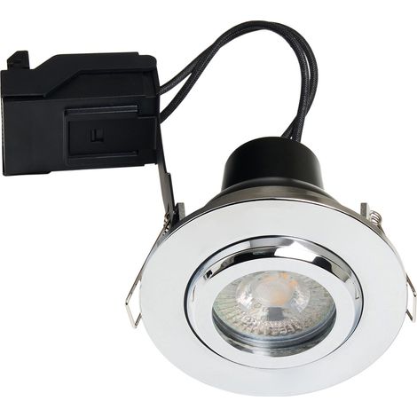 Forum Spa Eros Chrome IP65 GU10 Fire Rated Tilt Downlight - SPA-45805-CHR (1/5)