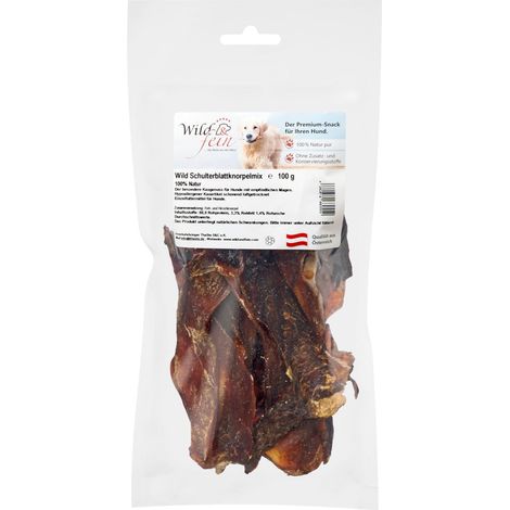 Wild & Fein Schulterblattknorpelmix Wild, 100 g - Kauartikel für Hunde
