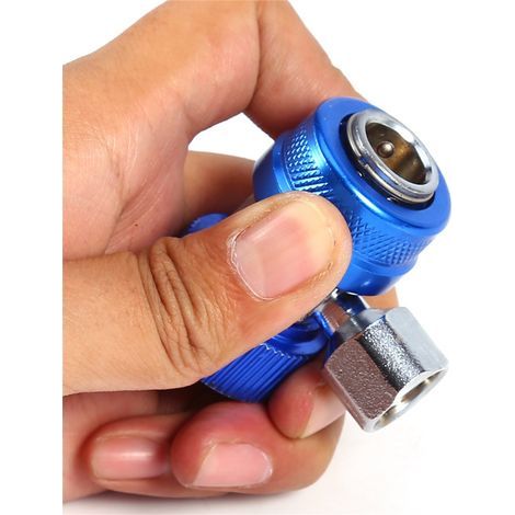 2x Connecteurs Rapides R134A pour Climatisation, Adaptateurs Haute et Basse Pression (1/5)
