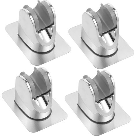 4-teiliger Duschkopfhalter aus Aluminium, kein Bohren erforderlich, stabile Montagebasis für das Badezimmer, einfache Installation (1/5)