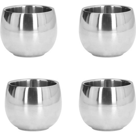4 Tasses à Café Isothermes 150ml pour Randonnée Camping Pique-nique Plage Voyage (1/5)