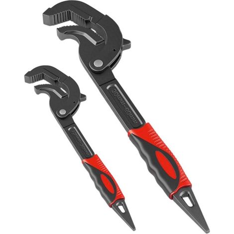 Llave industrial de triple mordaza de ajuste rápido, fabricada en acero antideslizante, para fregaderos, accesorios de tuberías, mantenimiento y como alicates multifuncionales. (1/5)