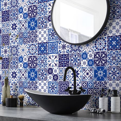 Stickers muraux - Sticker Mural Carrelage adhésif Cuisine Salle de Bain - 24 STICKERS CARRELAGES PHIFIPA - 24stickers10x10cm (1/5)