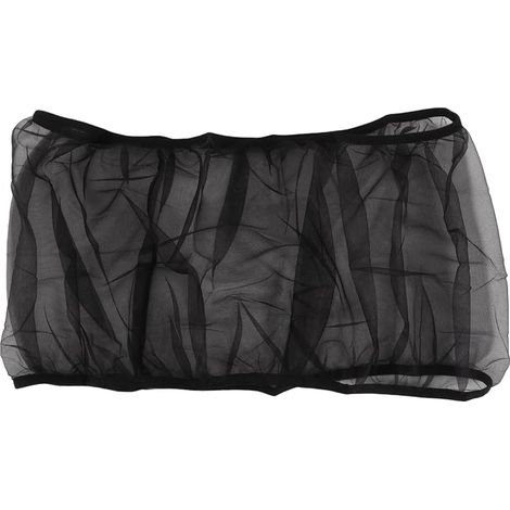 1 x Housse de Cage à Oiseaux réglable avec bac de récupération de Nourriture, Filet de Protection en Nylon pour Cage de 140 à 180 cm de circonférence, Noir (1/5)