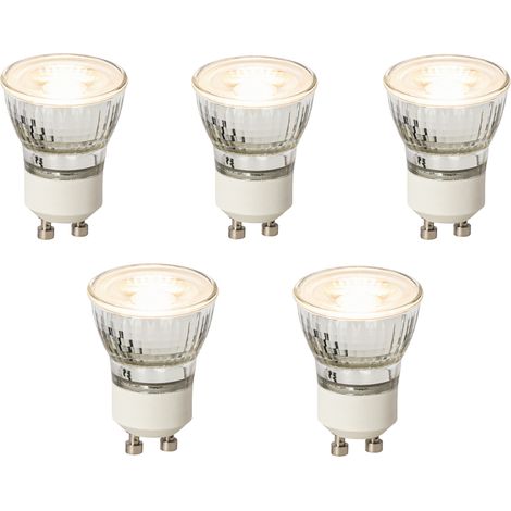LUEDD Juego de 5 bombillas LED GU10 regulables de 35 mm 4W 200 lm 2700K (1/4)