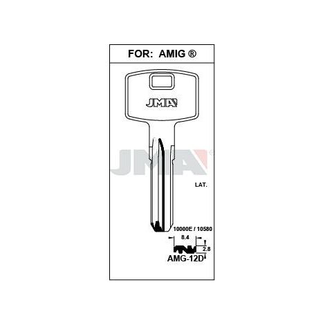 JMA llave punto jma amg-12d (caja 10) , DETALLES
Referencia             AMG-12D
Para:                     AMIG ®
Catálogo                CAT. LLAVES-KEYS - C.12
Clase