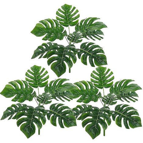 3 Stück Monstera-Blätter