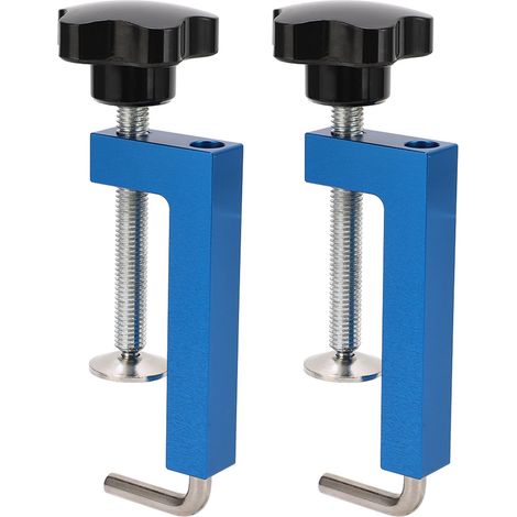 Lot de 2 équerres de serrage universelles pour scies à onglets, tables de défonceuse, scies circulaires et équerres de serrage pour le travail du bois  corps rigide en aluminium.