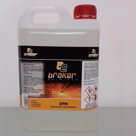 deslizante concentrado para madera. sin silicona. garrafa. capacidad 5l - braker