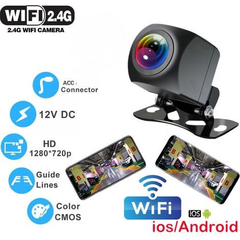 Kabellose Rückfahrkamera mit WLAN, 170°-Sichtfeld, für das Armaturenbrett, HD-Nachtsicht, für iPhone, Android, 12 V (1/5)