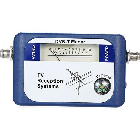 Antena Parabólica Antena de TV Terrestre Aérea con DVB-T Medidor Detector de Señal de Satélite Digital con Brújula Sistemas de Recepción de TV (1/5)