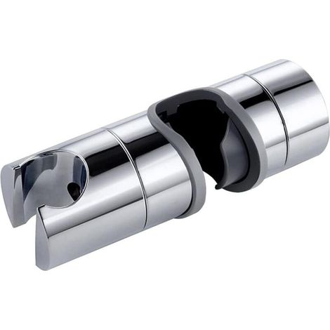 Support de pommeau de douche 18-25 mm pour barre de douche, clip de remplacement pour salle de bain, ABS chromé (argent) (1/5)