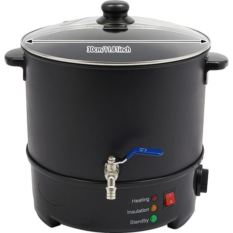 Fondoir à cire, chauffage électrique 1000W, contrôle de température réglable, 10L (1/2)