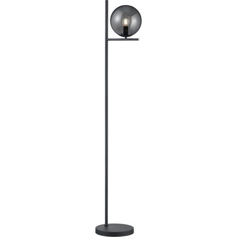 Lampadaire en verre fumé anthracite sphère 1x E14 28 W NYXIS Trio (1/2)