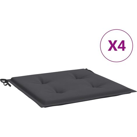 Gartenstuhl-Kissen 4 Stk. Anthrazit 40×40×3 cm (1/5)