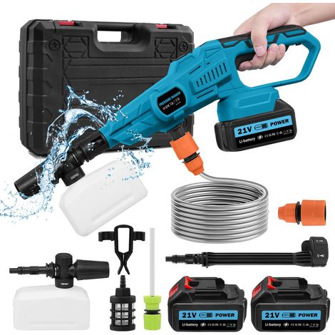 Nettoyeur haute pression sans fil 120 bars pour voiture, pistolet 6 en 1, tuyau d’eau portable, nettoyage électrique de voiture (1/5)