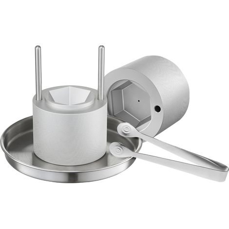 VEVOR Kit de Prensa para Bolas de Hielo 65 mm Molde de Aluminio de Aviación para Cubitos de Hielo Máquina para Hacer Bolas de Hielo Forma de Diamante para Whisky, Cócteles en Fiestas, Días Festivos