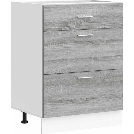 Maison Exclusive - Base da Cucina “Lyon” Grigio Sonoma in Legno Multistrato