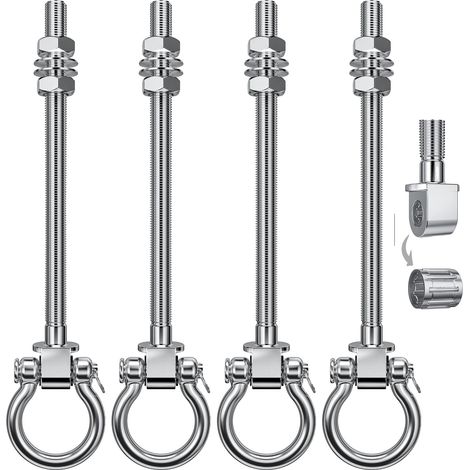 Supports de balançoire, construction robuste, capacité de 600 kg, Argent (1/2)