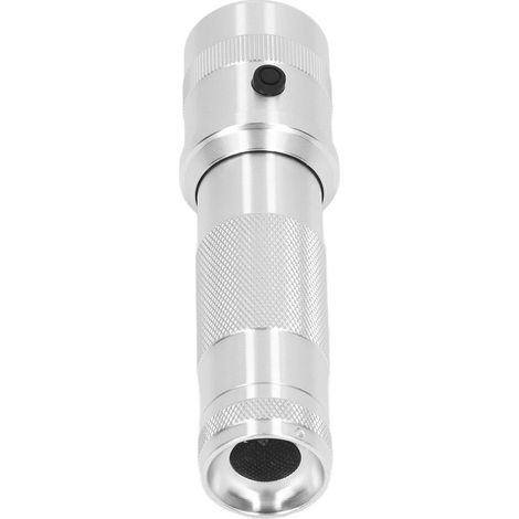 Lampe de Poche LED RGB, 10 Couleurs Changeantes, Boîtier Argenté, Sans Piles (1/5)