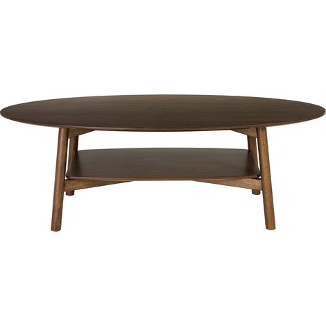 Tavolino ovale in legno scuro L120 cm HANAE