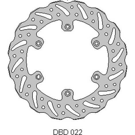 DISCO DE FRENO TRASERO DELTA BRAKING SUZUKI RM 125 '88-10, RM 250 '88-10, DRZ 250 '01-07, YAMAHA YZ 125 '01-16, YZ/YZF/WR 250 '01-16, WRF/YZF 426/450 '02-16, WAVE (240x118x4MM) (6x6,5MM) (NG329)