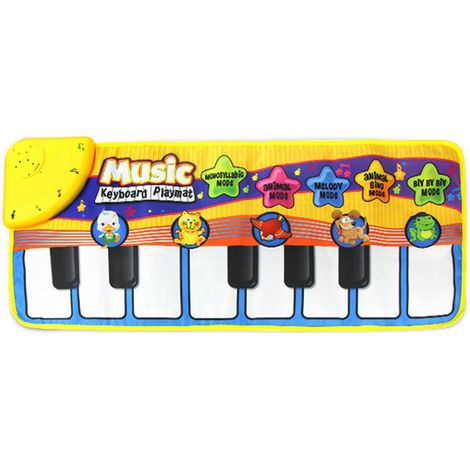 Tapis musical pour bébés, tapis de piano pour tout-petits, tapis de sol musical en anglais pour l'éveil musical (1/5)