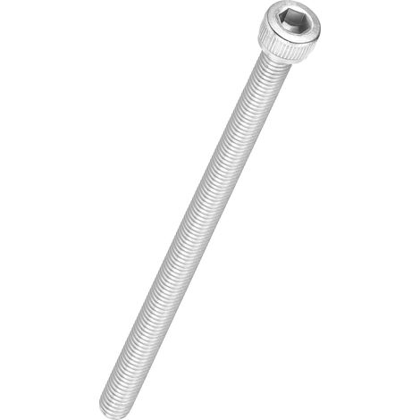 10Pcs Vis à Tête Cylindrique à Six Pans Creux M5-0.8 x 80mm Douille Allen Entièrement Filetée en Acier Inoxydable 304 pour Moteur Électrique, Impression 3D, Argenté (1/5)