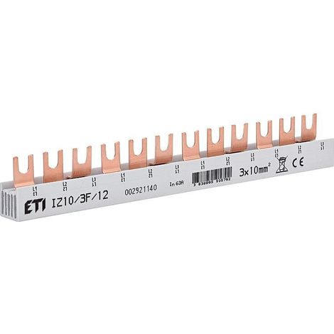 JEU DE BARRES ISOLÉ ETI, IZ10/3F/12, 3 PÔLES 002921140