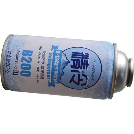 Gaz réfrigérant R134a pour climatisation automobile, aérosol de 200 ml, 15 x 5 x 5 cm, refroidissement efficace (1/5)