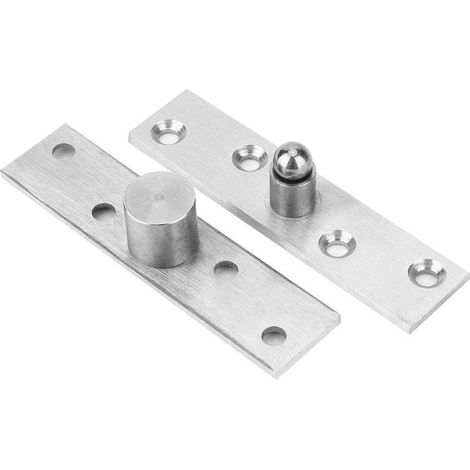 Paquet de 2 Charnières de Porte à Rotation à 360 degrés, Charnières à Pivot Dissimulées en Acier Inoxydable 100x24 mm Avec Arbre descendant pour Armoire de Fenêtre de Porte(Neutral Shaft). (1/5)