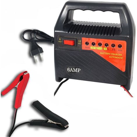 Chargeur De Batterie Professionnel 6 V 12 V Pour Voiture, Moto, Camping-car, Bateau, 6 A