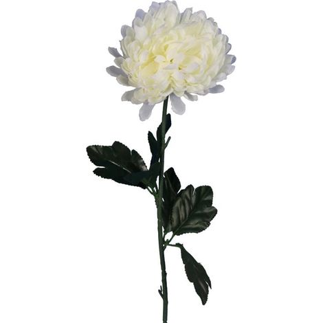 Crisantemo bianco artificiale 50 cm - Decorazione per Ognissanti (1/2)