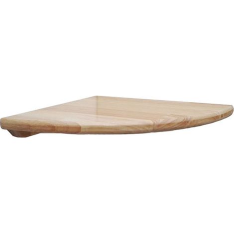 Etagere D Angle - Chene Massif - Rayon 25 Cm - Pour Murs A 90 Degres - Salon Chambre Cuisine Salle De Bain - 1 Piece