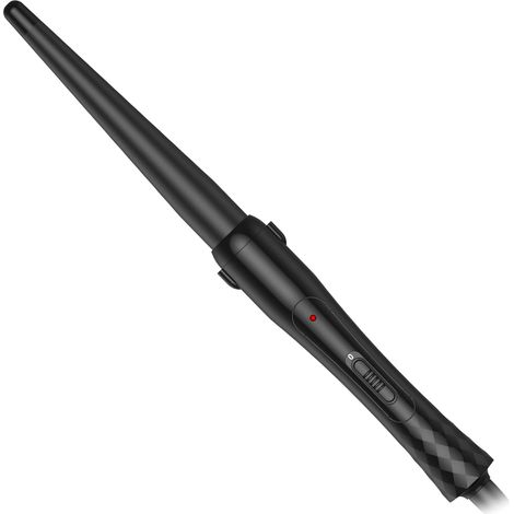 Conical Ceramic Conical Hair Curler for Natural Curls, PTC Hair Curler, Temperature 210°C, Double Voltage 100-220V, Black (1/5)