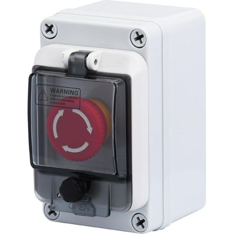 royaluxe -Bouton d'arrêt d'urgence avec boîte, interrupt d'arrêt d'urgence, interrupt à bouton-poussoir d'arrêt d'urgence, boîte étanche pour une utilisation en extéri, IP66 660 V 10 A (1/5)