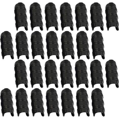 30 colliers de serrage pour tuyaux, filets de protection pour plantes, tunnels et arches. Colliers de serrage pour filets d'ombrage, poteaux et structures de serres. (1/4)