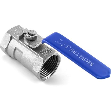 Vanne à boisseau sphérique NPT, vanne à boisseau sphérique à port standard NPT en acier inoxydable 1 "pour l'eau, le pétrole et le gaz (1/2)