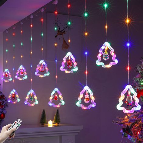 Guirlande lumineuse LED de 3 m pour l'extérieur et l'intérieur, rideau lumineux de Noël USB avec télécommande, étanche IP44, lumière colorée (1/5)