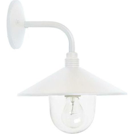 Applique Da Esterno Contemporanea Spectre Alluminio E Vetro Bianco 1 Luce E27