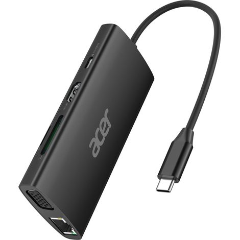 Hub USB C 9en1, Station d'accueil avec HDMI 4K@30Hz, Ethernet, 3USB 3.0, PD 100W, Lecteur de Carte SD/TF, Adaptateur USB C vers VGA Compatible avec 15, Surface etc. (1/5)