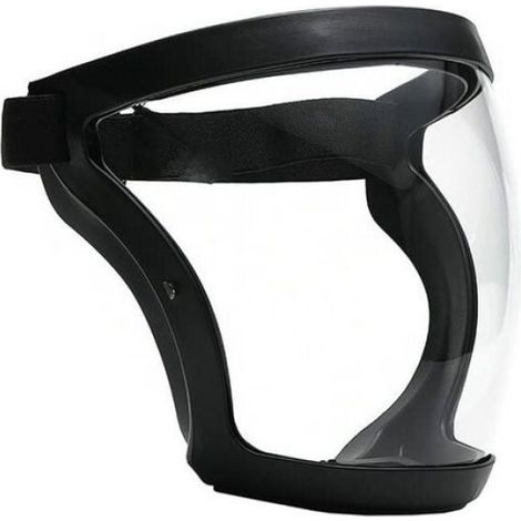 Écran facial de protection transparent - - Anti-buée - 17x18,5 cm - Largeur du menton 11 cm - Réutilisable (1/4)