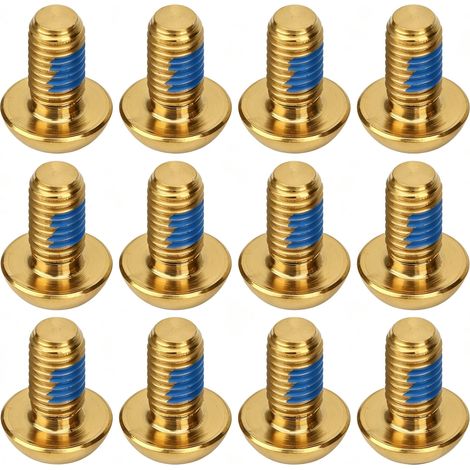 12 M5x10 mm Titanschrauben für Fahrradbremsscheiben, T25-Schrauben, goldfarben (1/5)