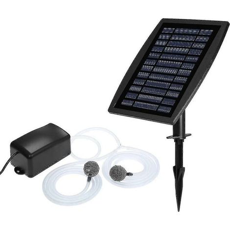 Aireador de oxígeno con bomba de agua solar para fuente, aireador de estanque solar, bomba de oxígeno solar para pecera, aireador de oxígeno para acuario, tubería para estanque, piedra de burbujas de (1/5)