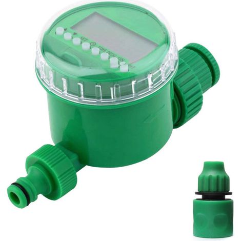 Minuterie numérique automatique pour système d'irrigation jardin, écran LCD, programmeur – Prise anglaise, connexion rapide 2 minutes, jusqu'à 8 programmes/jour, pile incluse, étanche (1/3)